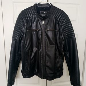 Premium Lambskin Leather Jacket- (Black)XL